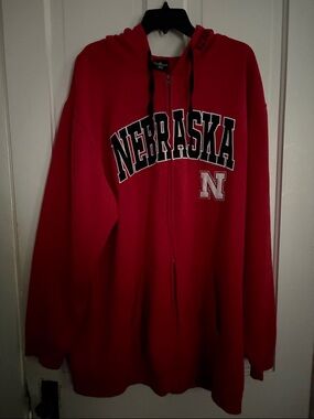 Colosseum Red Nebraska Zip-Up Hoodie